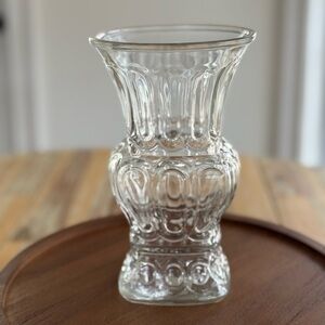 Vintage Clear Glass Vase
